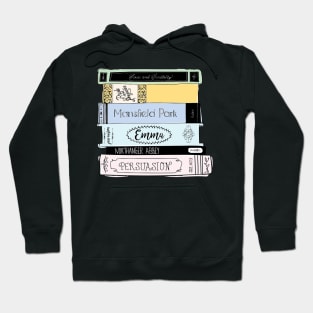 Jane Austen Book Stack Hoodie